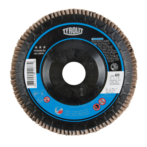 Flap Disc, 5" x 7/8", Type 27, 40 Grit, Zirconium Equipment World