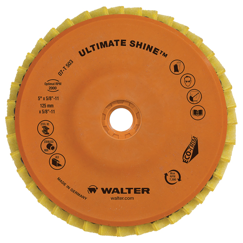 Ultimate Shine Flap Disc, 4-1/2" x 5/8"-11, Type 27, Very Fine Grit, Zirconium Equipment World