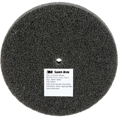 Scotch-Brite EXL Unitized Wheel, 5" x 1/2", 1/4" Arbor, Fine Grit, Silicon Carbide Equipment World