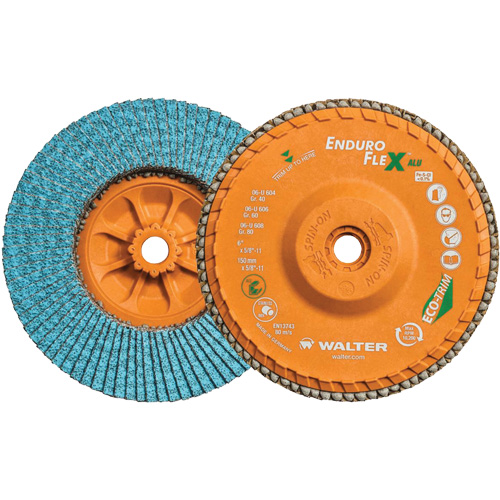 Enduro-Flex Alu Flap Disc, 7" x 7/8", Type 27, 40 Grit, Zirconia Alumina Equipment World