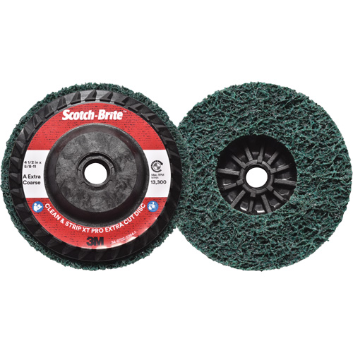 Scotch-Brite Clean & Strip XT Pro Extra Cut Disc, 4-1/2" Dia., Extra Coarse Grit, Aluminum Oxide Equipment World