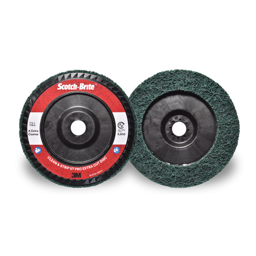 Disque extra coupe  Clean and Strip  XT Pro Scotch-Brite, 7" dia., Grain Extra grossier, Oxyde d'aluminium Equipment World