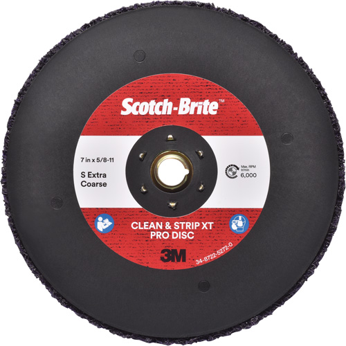 Disque  Clean and Strip  XT Pro Scotch-Brite, 7" dia., Grain Extra grossier, Carbure de silicium Equipment World