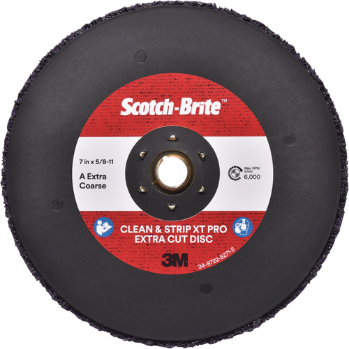 Scotch-Brite Clean & Strip XT Pro Extra Cut Disc, 7" Dia., Extra Coarse Grit, Aluminum Oxide Equipment World
