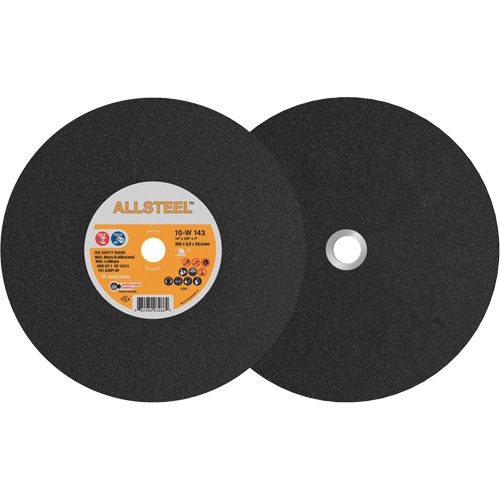 Meule pour scie &agrave; tronçonner AllSteel, 14" x 1/8", Arbre de 1", Type 1, Oxyde d'aluminium, 4400 Tr/min Equipment World