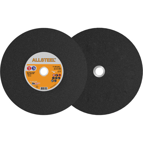 Meule pour scie &agrave; tronçonner AllSteel, 14" x 1/8", Arbre de 25/32", Type 1, Oxyde d'aluminium, 5400 Tr/min Equipment World