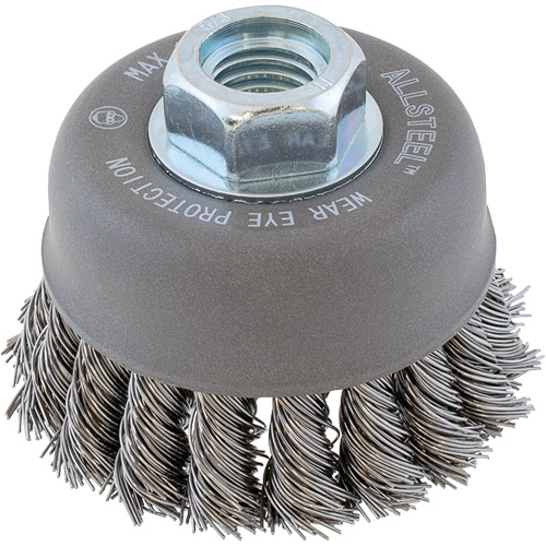 Brosse m&eacute;tallique AllSteel, 3" dia. x 5/8"-11 arbre Equipment World