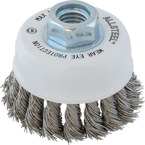 Brosse m&eacute;tallique AllSteel, 3" dia. x 5/8"-11 arbre Equipment World