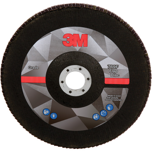 Disque &agrave; lamelles &agrave; changement rapide 769F, 7" x 5/8"-11, Type 27, Grain 40+, Oxyde d'aluminium/C&eacute;ramique Equipment World