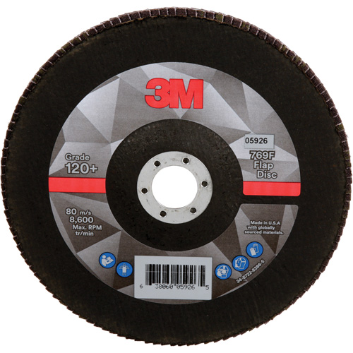769F Quick Change Flap Disc, 7" x 7/8", Type 27, 120+ Grit, Aluminum Oxide/Ceramic Equipment World