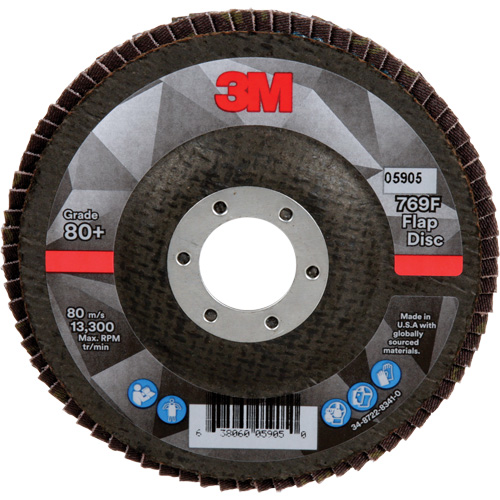 769F Quick Change Flap Disc, 4-1/2" x 7/8", Type 27, 80+ Grit, Ceramic Equipment World
