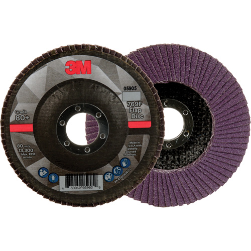 769F Quick Change Flap Disc, 4-1/2" x 7/8", Type 27, 80+ Grit, Ceramic Equipment World