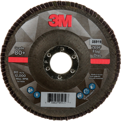 769F Quick Change Flap Disc, 5" x 7/8", Type 27, 80+ Grit, Ceramic Equipment World