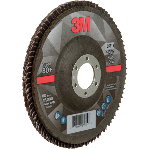 769F Quick Change Flap Disc, 5" x 7/8", Type 27, 80+ Grit, Ceramic Equipment World