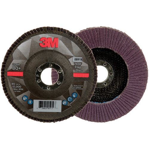 769F Quick Change Flap Disc, 5" x 7/8", Type 27, 80+ Grit, Ceramic Equipment World