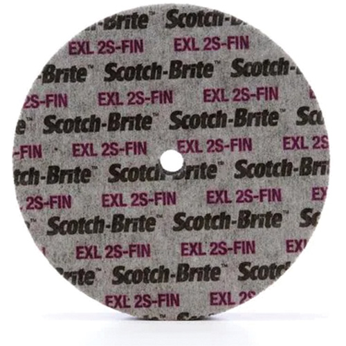 Scotch-Brite EXL Unitized Wheel, 6" x 1/4", 1/4" Arbor, Fine Grit, Silicon Carbide Equipment World
