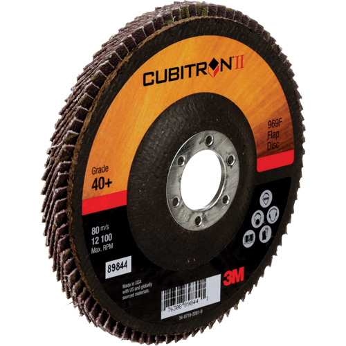 Cubitron II 969F Flap Disc, 5" x 7/8", Type 27, 40+ Grit, Ceramic Equipment World