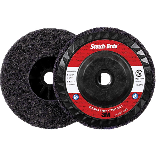 Disque Clean and Strip XT Pro XO-DC Scotch-Brite, 4-1/2" dia., Grain Extra grossier, Carbure de silicium Equipment World