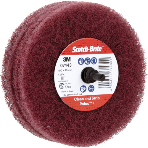 Scotch-Brite Roloc Plus General Purpose Scuffing Wheel, 4" Dia. Equipment World