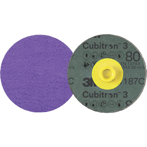 Cubitron 3 Roloc Fibre Disc, 4" Dia., 80+ Grit, Ceramic Equipment World