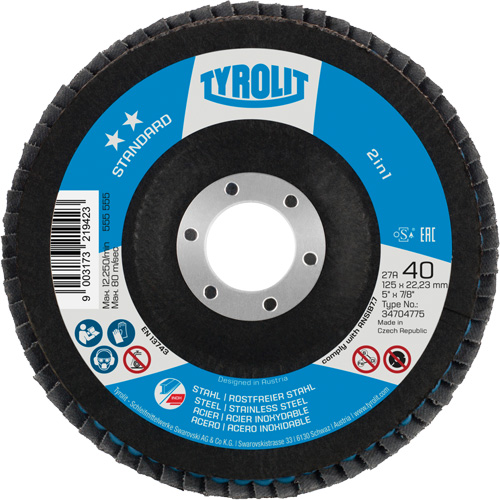 2-in-1 Flap Disc, 5" x Type 27A, 60 Grit Equipment World