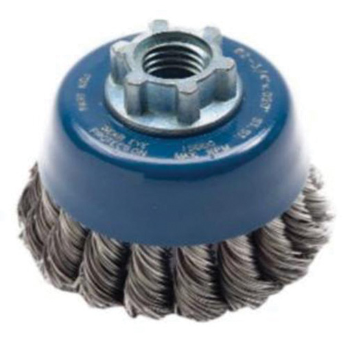 Knotted Wire Cup Brush, 2-3/4" Dia. x 5/8"-11 Arbor Equipment World