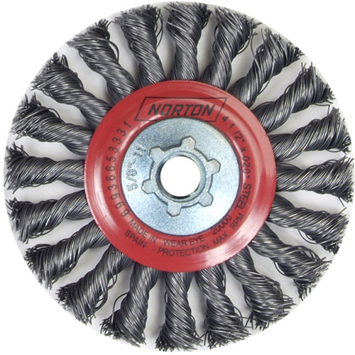 Roue compl&egrave;te de c&acirc;ble de torsion, Dia. 4", Fils 0,02", Arbre 5/8"-11, Acier Equipment World