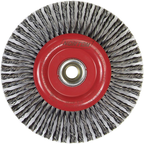 Stringer Bead Knot Wire Brush For Angle Grinders, 6" Dia., 0.02" Fill, 5/8"-11 Arbor, Steel Equipment World