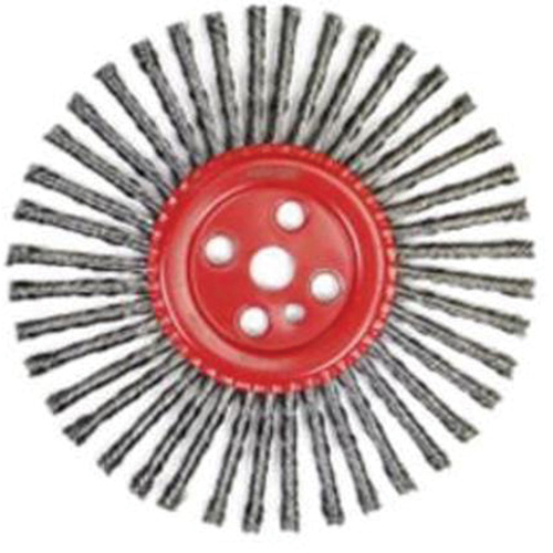 Stringer Bead Knot Wire Brush, 12" Dia., 0.035" Fill, 1" Arbor, Steel Equipment World