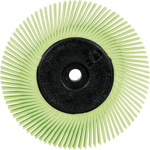 Scotch-Brite Type A Precision Radial Bristle Brush PN-RB with Adapter, Ceramic, 50+ Grit, 6" Dia. Equipment World