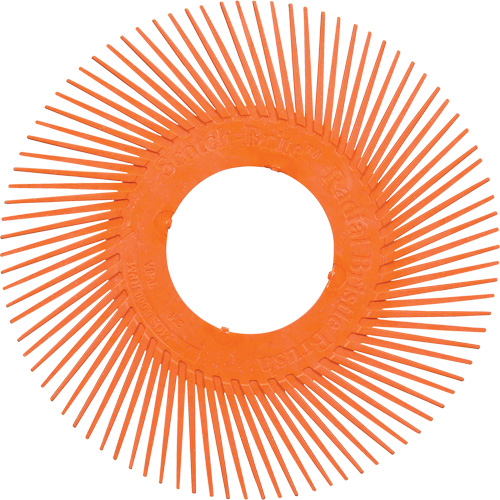 Scotch-Brite Type C Precision Radial Bristle Brush PN-RB without Adapter, Ceramic, 80+ Grit, 7-5/8" Dia. Equipment World