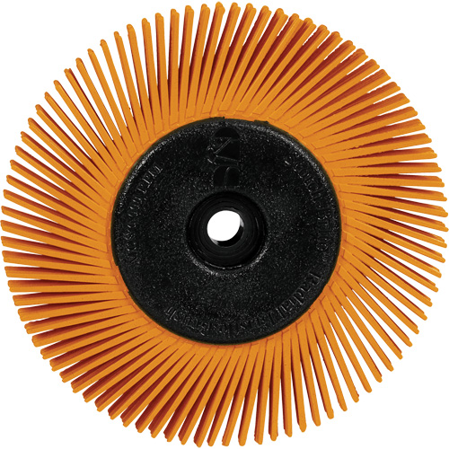 Scotch-Brite Type A Precision Radial Bristle Brush PN-RB with Adapter, Ceramic, 80+ Grit, 6" Dia. Equipment World
