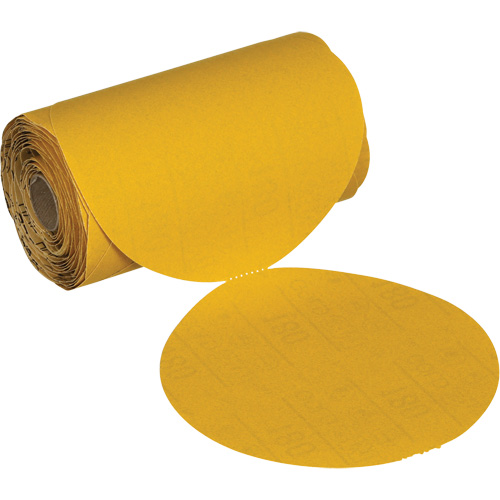 Stikit No Hole Gold Abrasive Disc Roll, 6" Dia., 220 Grit, Aluminum Oxide Equipment World