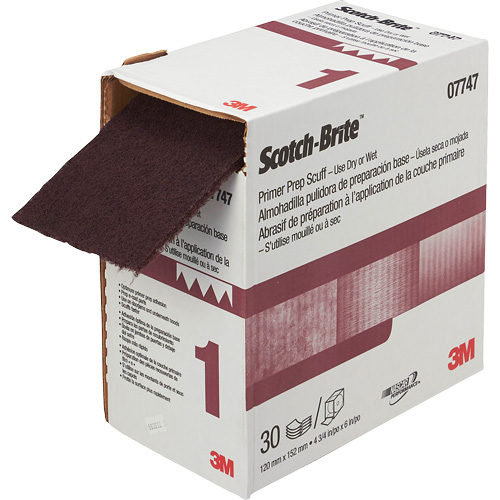 Pr&eacute;paration de la couche d'appr&ecirc;t VFN Scotch-Brite, 4-3/4" x 180", Oxyde d'aluminium Equipment World