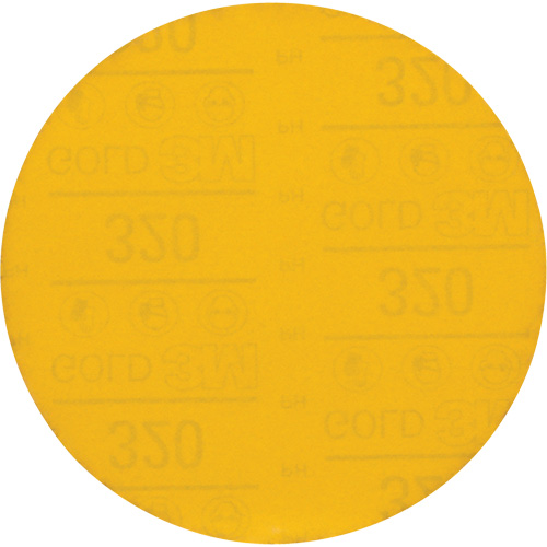 Hookit Gold Abrasive Disc, 6" Dia., 320 Grit, Aluminum Oxide, C-Weight Equipment World