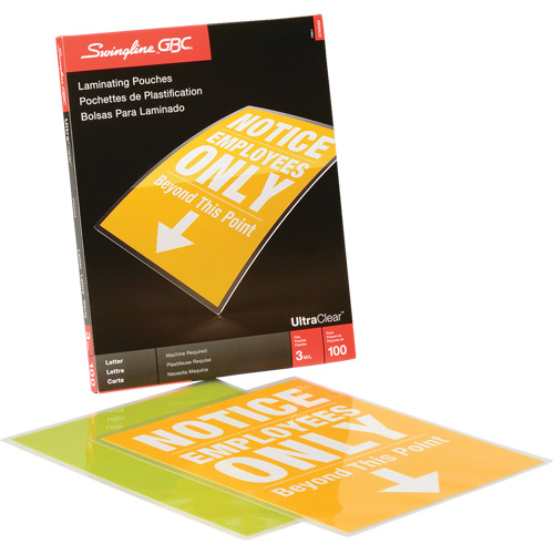 Pochette lamin&eacute;e de format lettre Equipment World