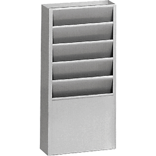 Literature Storage Racks, Stationary, 5 Slots, Steel, 9-3/4" W x 4-1/8" D x 21" H Equipment World