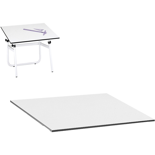 Table Top for Vista Adjustable Drawing Table, 48" W x 3/4" H, White Equipment World