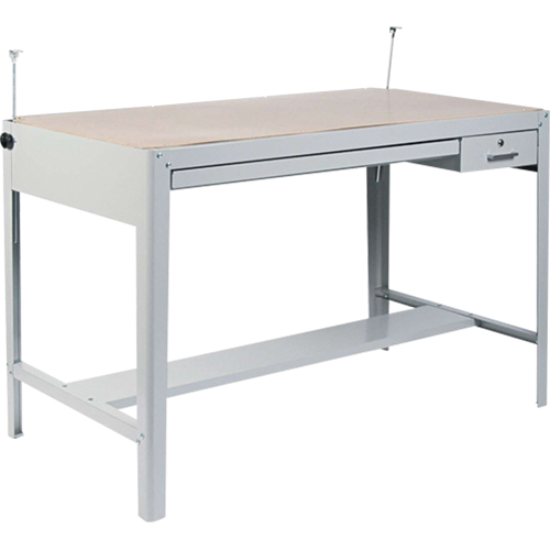 Precision Drafting Table Base, 56-3/8" W x Grey Equipment World