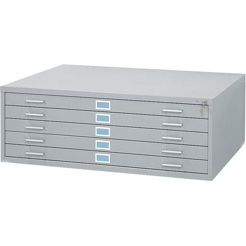Steel Plan Files, 5 Drawers, 46-3/8" W x 35-3/8" D x 16-1/2" H Equipment World