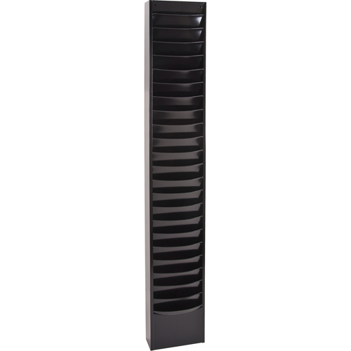 Literature Storage Racks, Stationary, 23 Slots, Steel, 9-3/4" W x 4-1/8" D x 65-1/2" H Equipment World