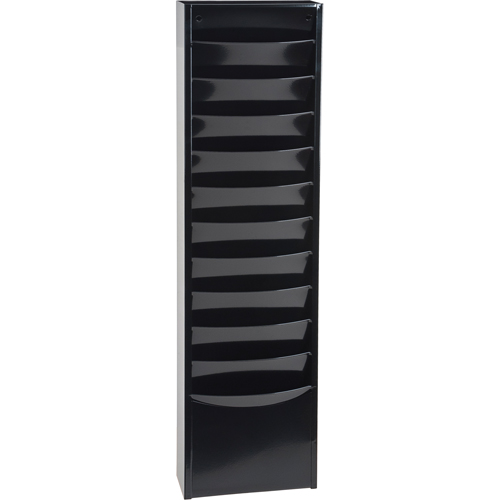 Literature Storage Racks, Stationary, 11 Slots, Steel, 9-3/4" W x 4-1/8" D x 36" H Equipment World