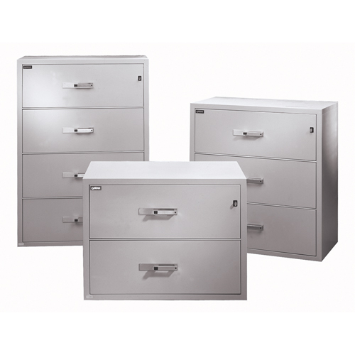 Fire Resistant Filing Cabinets, Steel, 2 Drawers, 38-3/4" W x 23-1/2" D x 29" H, Black Equipment World