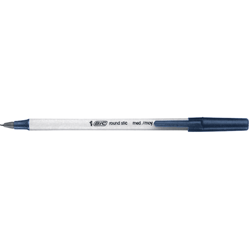 Stylo &agrave; bille Bic Round Stic, Bleu, 0,8 mm Equipment World