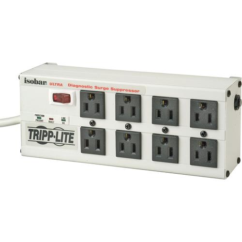 Isobar&reg; Premium Surge Suppressors, 8 Outlets, 3840 J, 1440 W, 12' Cord Equipment World