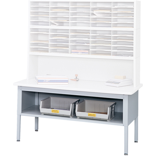 E-z Sort&reg; Mailroom Furniture-sorting Tables With Shelf-base Table With Shelf, 60" W x 28" D x 36" H, Laminate Equipment World