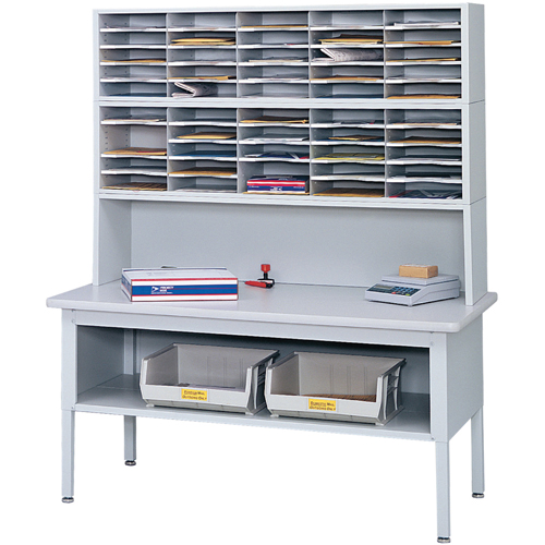 E-z Sort&reg; Mailroom Furniture-sorting Tables With Shelf-base Table With Shelf, 60" W x 28" D x 36" H, Laminate Equipment World