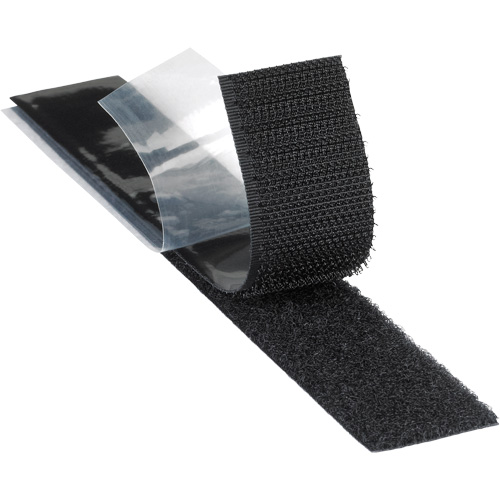 Plasticizer Resistant Fastener, Loop, 50 yds x 2", Adhesive, Black Equipment World