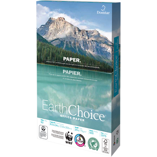 EarthChoice&reg; Office Paper, FSC, 8-1/2" x 14", 20 lbs., White Equipment World