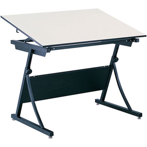 PlanMaster Height-Adjustable Drafting Table, 43" W x 29-1/2" - 37-1/2" H, Black Equipment World
